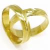 Par de alian�as em ouro amarelo 18k - Trabalhada