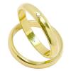 Par de alian�as em ouro 18k com um brilhante
