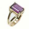 Anel em ouro amarelo 18k com ametista