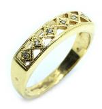 Anel em ouro amarelo 18k com diamantes - 2ANB0157 Anel em ouro amarelo 18k com diamantes - 2ANB0157