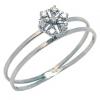 Anel em ouro branco 18k- Chuveirinho de brilhantes