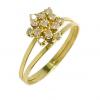 Anel em ouro amarelo 18k- Chuveirinho de brilhantes