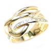 Anel de ouro amarelo 18k com brilhantes