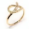 Anel de ouro amarelo 18k com brilhantes