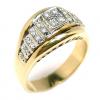 Anel de diamantes em ouro amarelo 18k