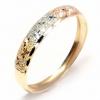 Anel em ouro amarelo, branco e verm. 18k - Fosco e l