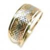Anel de ouro amarelo branco e vermelho 18k - Jateado