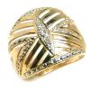 Anel em ouro amarelo e branco 18k