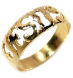 Anel em ouro amarelo 18k - Jesus - 2ANO0500 Anel em ouro amarelo 18k - Jesus - 2ANO0500