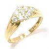 Anel em ouro amarelo 18k com brilhantes de Zirc�nia