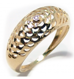 Anel em ouro amarelo 18k com 1 zirconia - 2ANZ0043 Anel em ouro amarelo 18k com 1 zirconia - 2ANZ0043