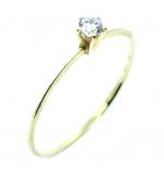 Anel em ouro amarelo 18k com 1 zirconia - 2ANZ0075 Anel em ouro amarelo 18k com 1 zirconia - 2ANZ0075
