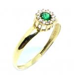 Anel em ouro amarelo 18k com 12 zirconia - 2ANZ0079 Anel em ouro amarelo 18k com 12 zirconia - 2ANZ0079