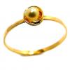 Anel em ouro 18k com perola - Infantil
