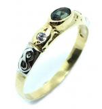 Anel em ouro 18k com pedra sintetica - 2APS0086 Anel em ouro 18k com pedra sintetica - 2APS0086
