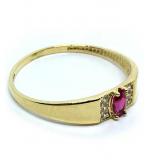 Anel em ouro 18k com pedra sintetica - 2APS0083 Anel em ouro 18k com pedra sintetica - 2APS0083