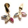 Brinco em ouro 18k com pedras