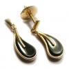 Brinco em ouro amarelo 18k feminino com onix Brinco em ouro amarelo 18k feminino com onix