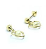 Brinco em ouro amarelo 18k com pérola Brinco em ouro amarelo 18k com pérola