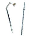 Brinco em ouro branco 18k feminino com brilhantes - Palito Brinco em ouro branco 18k feminino com brilhantes - Palito