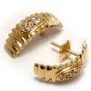 Brinco em ouro amarelo 18k feminino com brilhantes Brinco em ouro amarelo 18k feminino com brilhantes