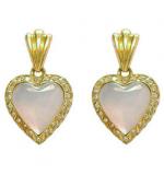 Brinco em ouro 18k feminino com madre pérola em forma de coraçao (Produto Esgotado) Brinco em ouro 18k feminino com madre pérola em forma de coraçao (Produto Esgotado)