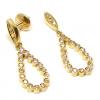 Brinco em ouro amarelo 18k com brilhantes