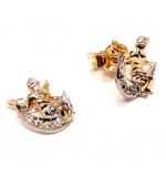 Brinco de ouro amarelo 18k feminino Brinco de ouro amarelo 18k feminino