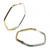 Argola africana em ouro 18k - dupla face