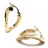 Argola torcida em ouro amarelo 18k