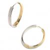 Argola africana em ouro 18k - dupla face oval