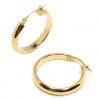 Argola Africana redonda em ouro amarelo 18k