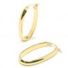 Argola Africana oval em ouro amarelo 18k