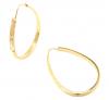 Argola Africana oval em ouro amarelo 18k