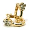 Argola infantil em ouro amarelo e branco 18k