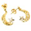 Brinco em ouro 18k feminino - Lua e Estrela Brinco em ouro 18k feminino - Lua e Estrela