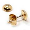 Brinco em ouro 18k feminino - Meia Bola Brinco em ouro 18k feminino - Meia Bola