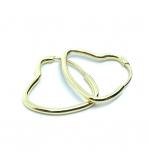 Argola Africana em ouro amarelo 18k feminina - 2BRO1050 Argola Africana em ouro amarelo 18k feminina - 2BRO1050