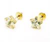 Brinco em ouro amarelo 18k com zirconia - Estrela