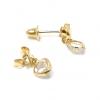 Brinco em ouro amarelo 18k com zirconia - Cora��o
