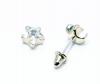 Brinco em ouro branco 18k com zirconia - Estrela