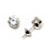 Brinco em ouro branco 18k com zirconia