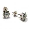 Brinco em ouro branco 18k com zirconia