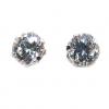 Brinco em ouro branco 18k com zirconia
