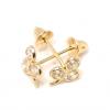 Brinco em ouro 18k feminino com zirconia - Trevo Brinco em ouro 18k feminino com zirconia - Trevo