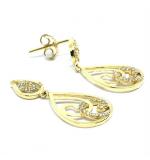 Brinco em ouro 18k com zircônia feminino Brinco em ouro 18k com zircônia feminino