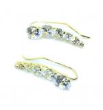 Brinco em ouro 18k com zircônia - 2BRZ0228 Brinco em ouro 18k com zircônia - 2BRZ0228