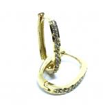 Brinco em ouro 18k feminino com zircônia - 2BRZ0233 Brinco em ouro 18k feminino com zircônia - 2BRZ0233