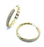 Brinco em ouro 18k feminino com zircônia - 2BRZ0237 Brinco em ouro 18k feminino com zircônia - 2BRZ0237