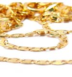 Colar em ouro 18k - Cadeado achatado - 60 cm - 2CLO0473